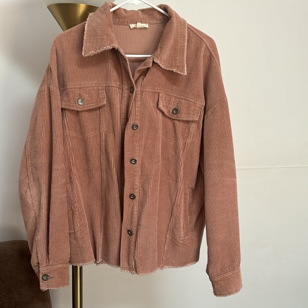 Button Up Corduroy Jacket - Size M 💗